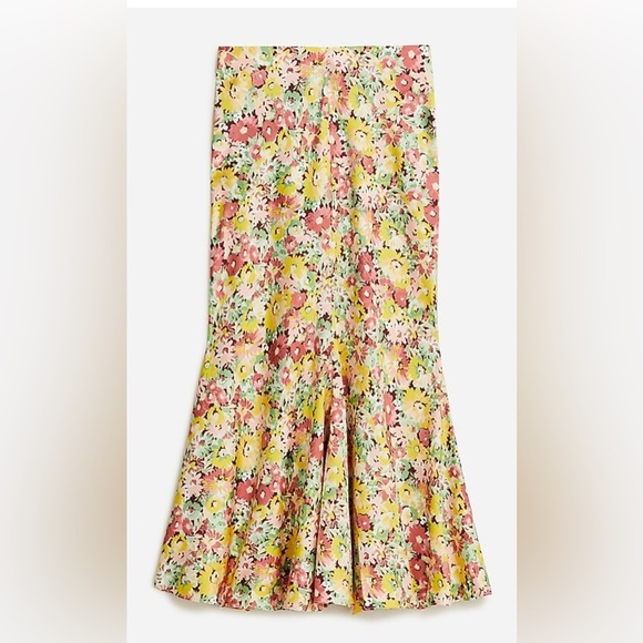 NWOT J. Crew Flared Floral Slip Skirt Woman’s Sz S 90’s Y2K‎ Cottage Coquette - Picture 1 of 8